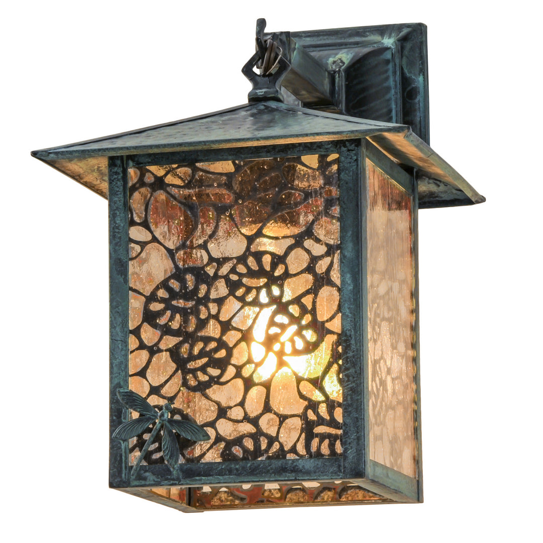 Meyda Tiffany Lighting 40725 Seneca One Light Wall Sconce Outdoor Verde