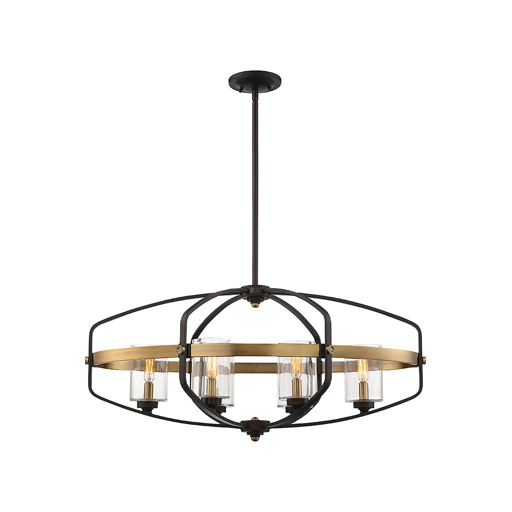 Savoy House Kirkland 1-8042-6-79 Chandelier Light - English Bronze and Warm Brass