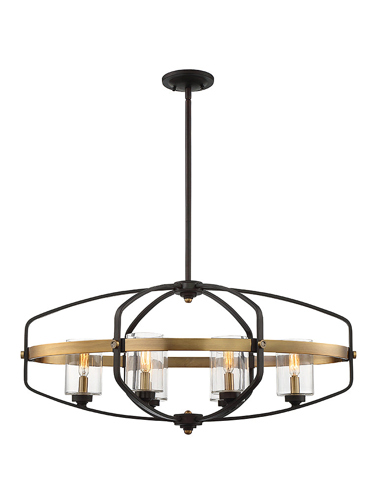 Savoy House Kirkland 1-8042-6-79 Chandelier Light - English Bronze and Warm Brass