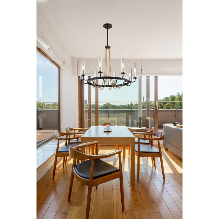 Savoy House Kearney 1-8070-8-51 Chandelier Light - Vintage Black with Warm Brass