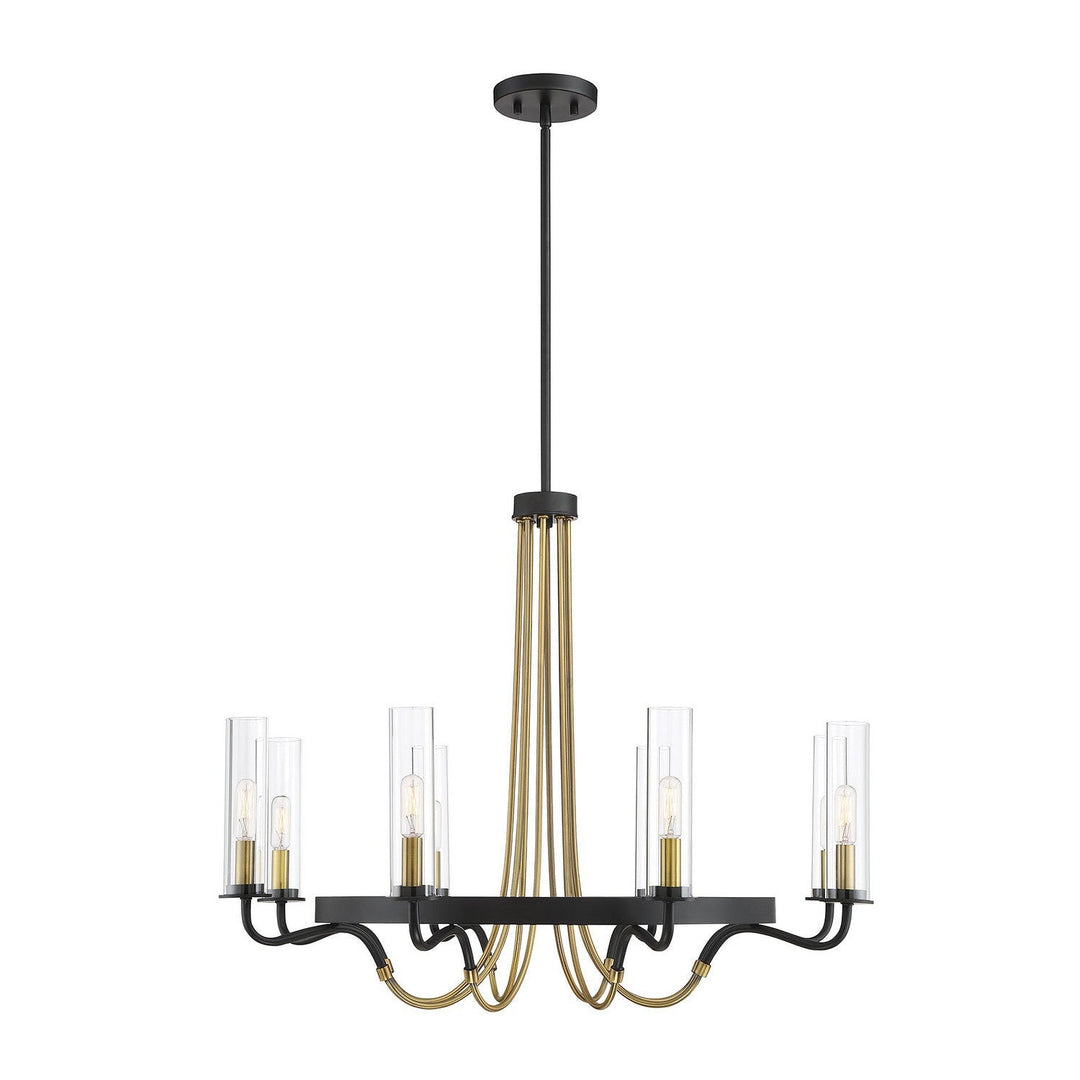 Savoy House Kearney 1-8070-8-51 Chandelier Light - Vintage Black with Warm Brass