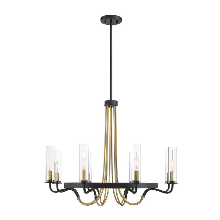 Savoy House Kearney 1-8070-8-51 Chandelier Light - Vintage Black with Warm Brass