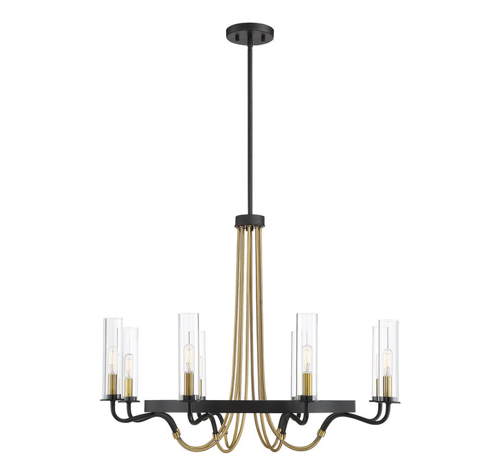 Savoy House Kearney 1-8070-8-51 Chandelier Light - Vintage Black with Warm Brass