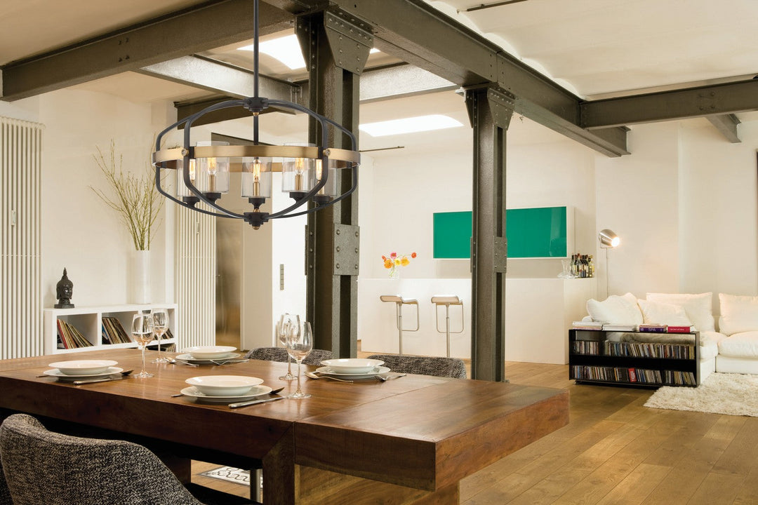 Savoy House Kirkland 7-8041-5-79 Chandelier Light - English Bronze and Warm Brass
