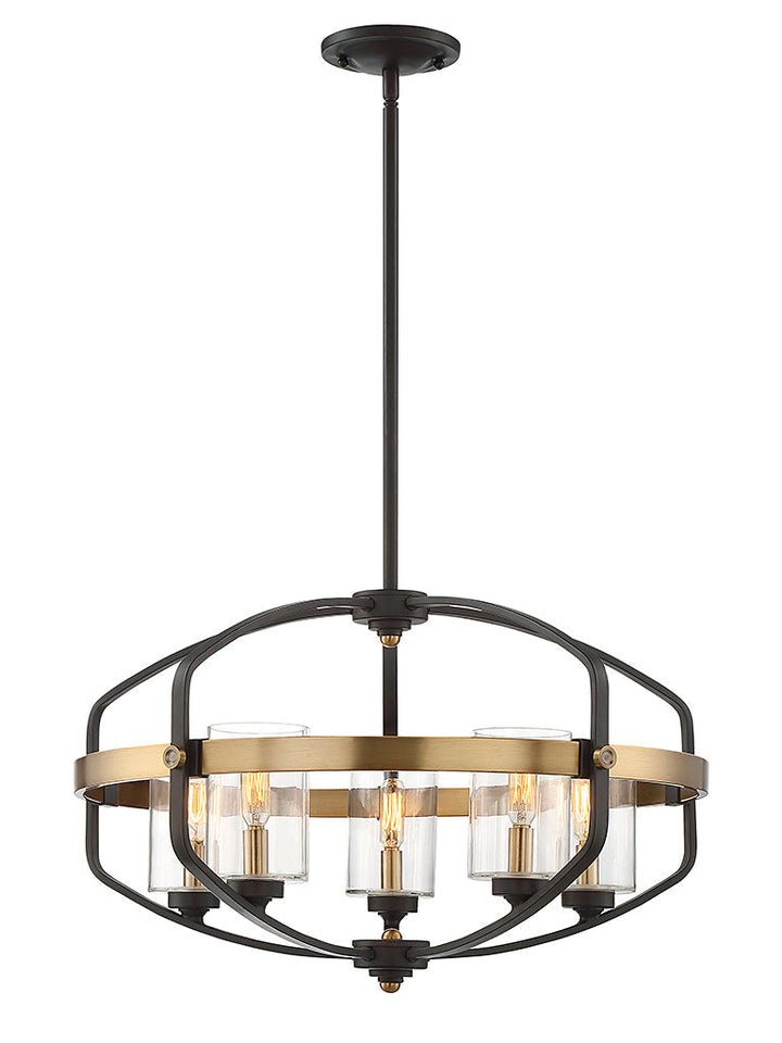 Savoy House Kirkland 7-8041-5-79 Chandelier Light - English Bronze and Warm Brass