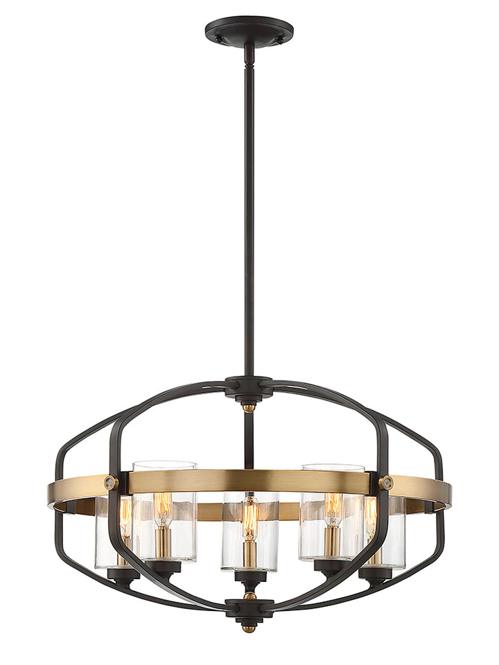 Savoy House Kirkland 7-8041-5-79 Chandelier Light - English Bronze and Warm Brass