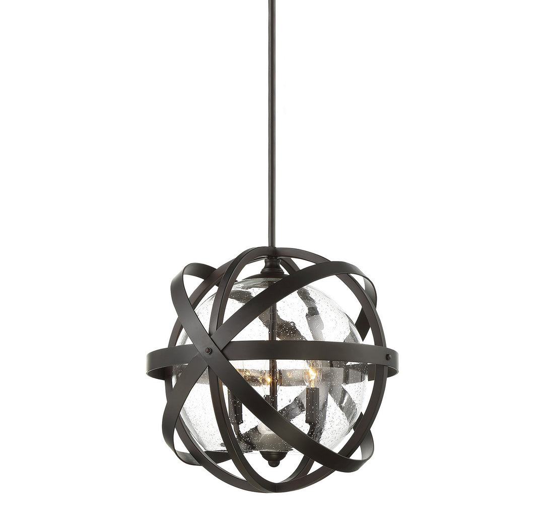Savoy House Lighting 7-8091-3-13 Bassett Three Light Outdoor Pendant Outdoor Bronze / Dark