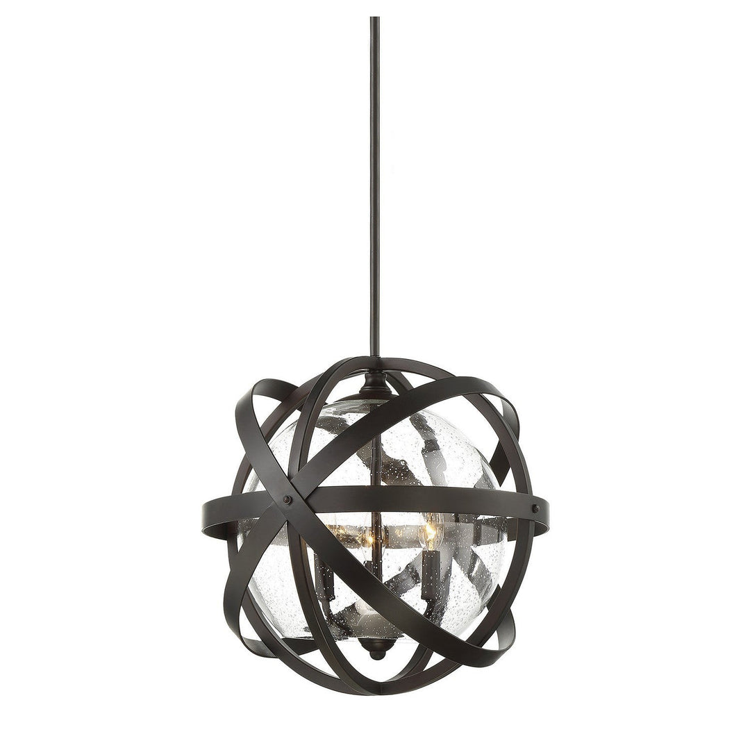 Savoy House Lighting 7-8091-3-13 Bassett Three Light Outdoor Pendant Outdoor Bronze / Dark