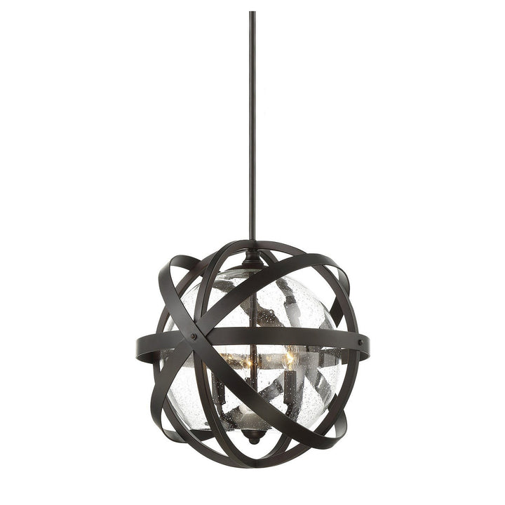 Savoy House Lighting 7-8091-3-13 Bassett Three Light Outdoor Pendant Outdoor Bronze / Dark