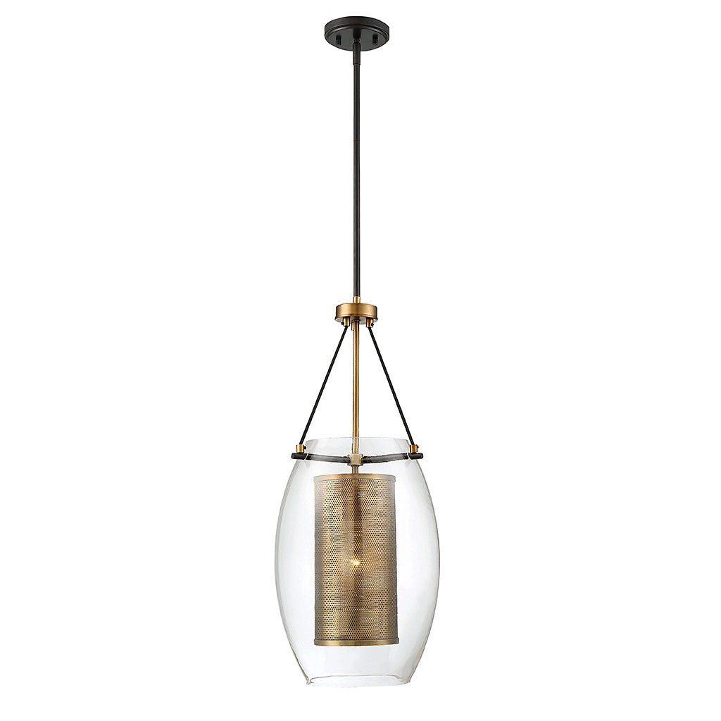 Savoy House Dunbar 7-9063-1-95 Pendant Light - Warm Brass with Bronze Accents