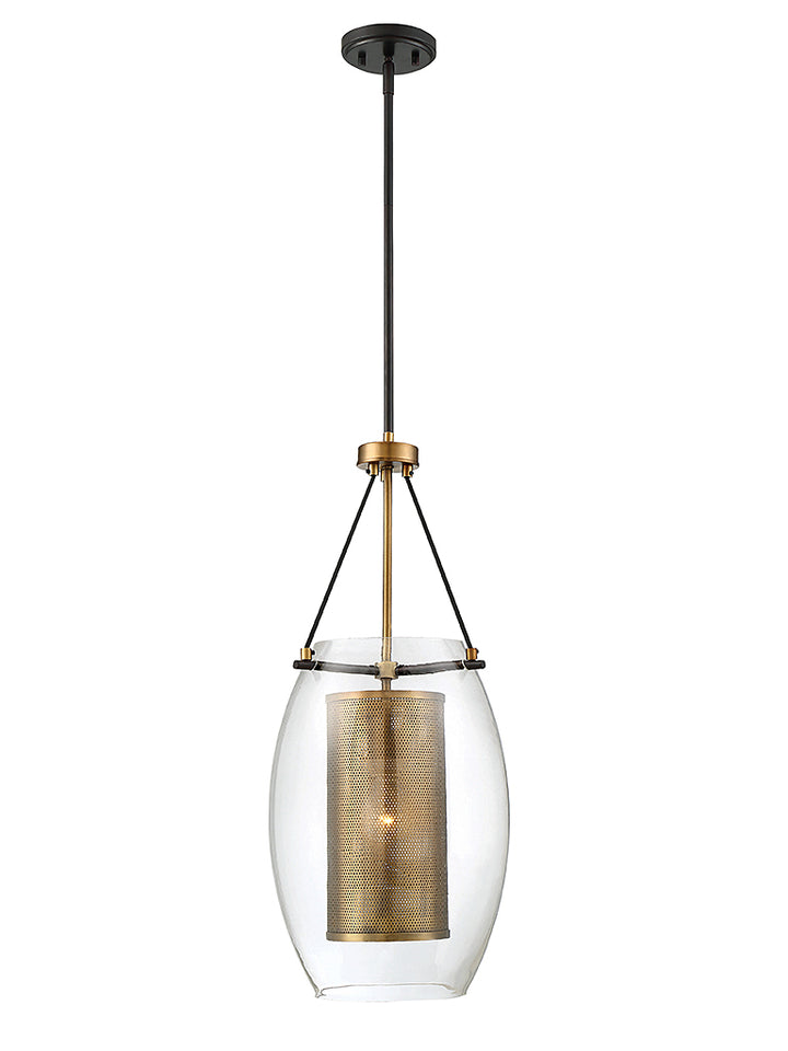 Savoy House Dunbar 7-9063-1-95 Pendant Light - Warm Brass with Bronze Accents