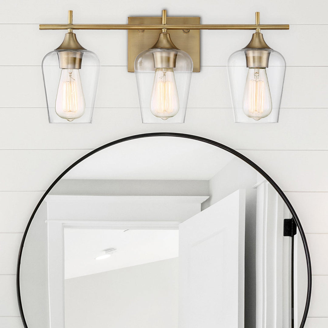 Savoy House Octave 8-4030-3-322 Bath Vanity Light 21 in. wide - Warm Brass