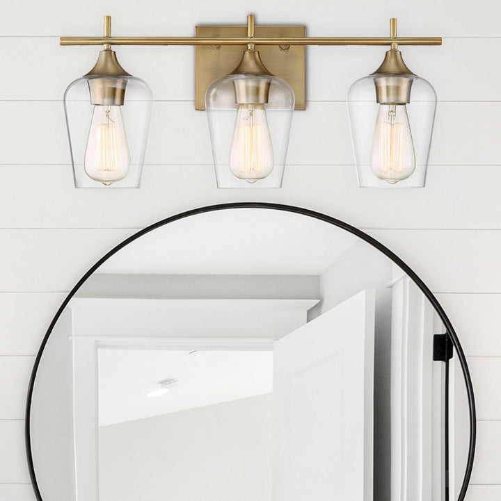 Savoy House Octave 8-4030-3-322 Bath Vanity Light 21 in. wide - Warm Brass
