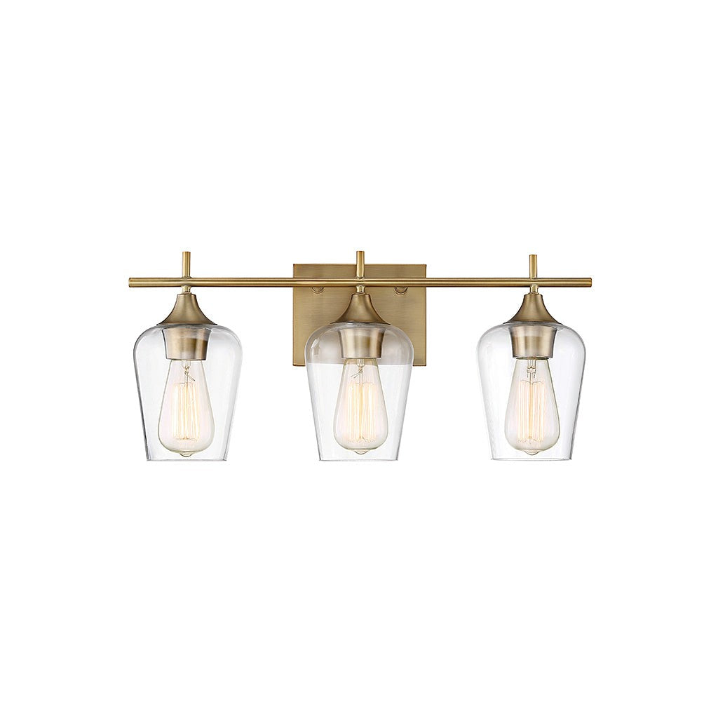 Savoy House Octave 8-4030-3-322 Bath Vanity Light 21 in. wide - Warm Brass