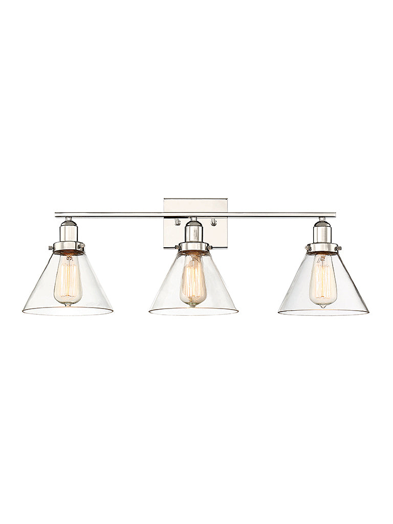 Savoy House Drake 8-9130-3-109 Bath Vanity Light 29 in. wide - Polished Nickel
