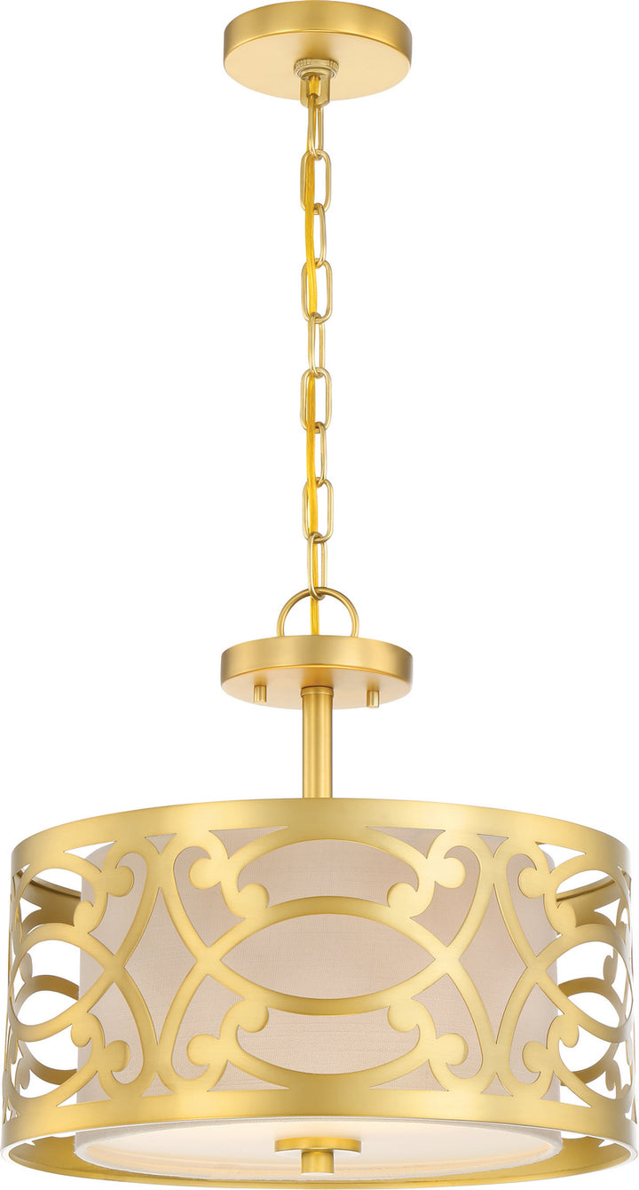 Nuvo Filigree 60-5967 Ceiling Light - Natural Brass