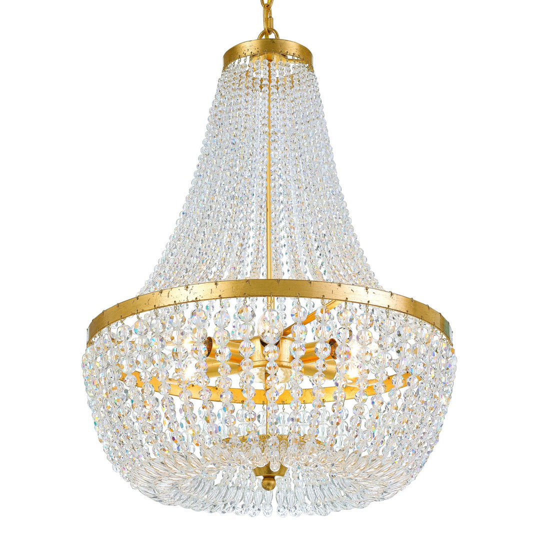 Crystorama Rylee 608-GA Chandelier Light - Antique Gold