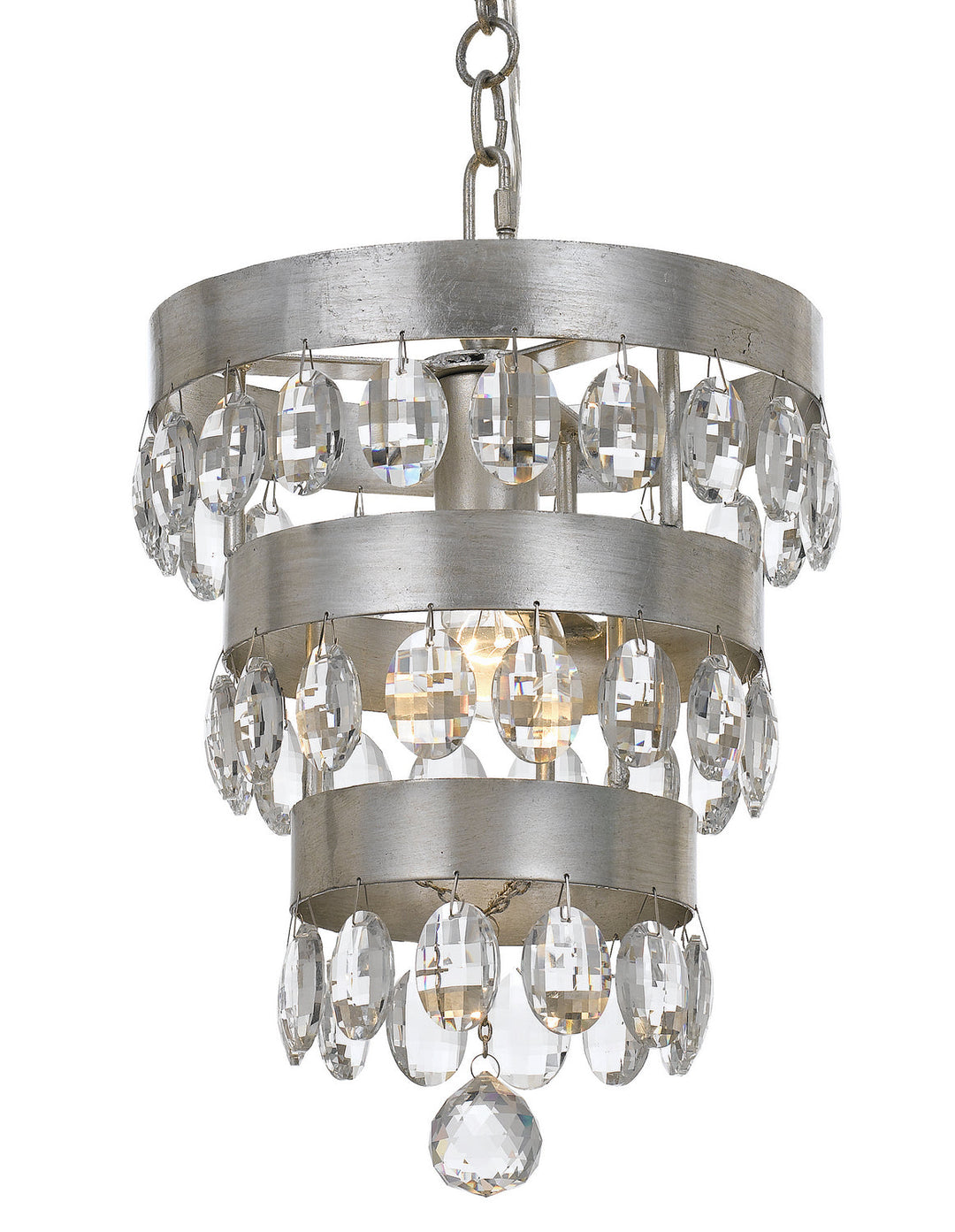 Crystorama Perla 6103-SA Chandelier Light - Antique Silver
