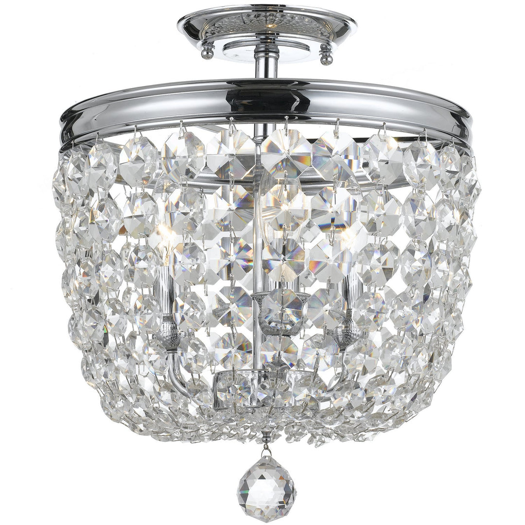 Crystorama Lighting 783-CH-CL-SAQ Archer  Polished Chrome