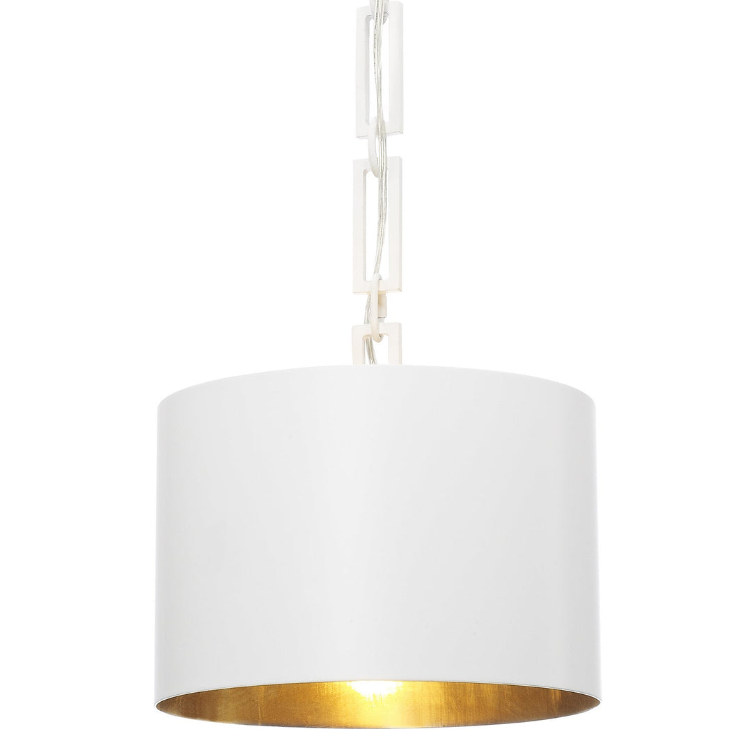 Crystorama Alston 8683-MT-GA Pendant Light - Matte White / Antique Gold