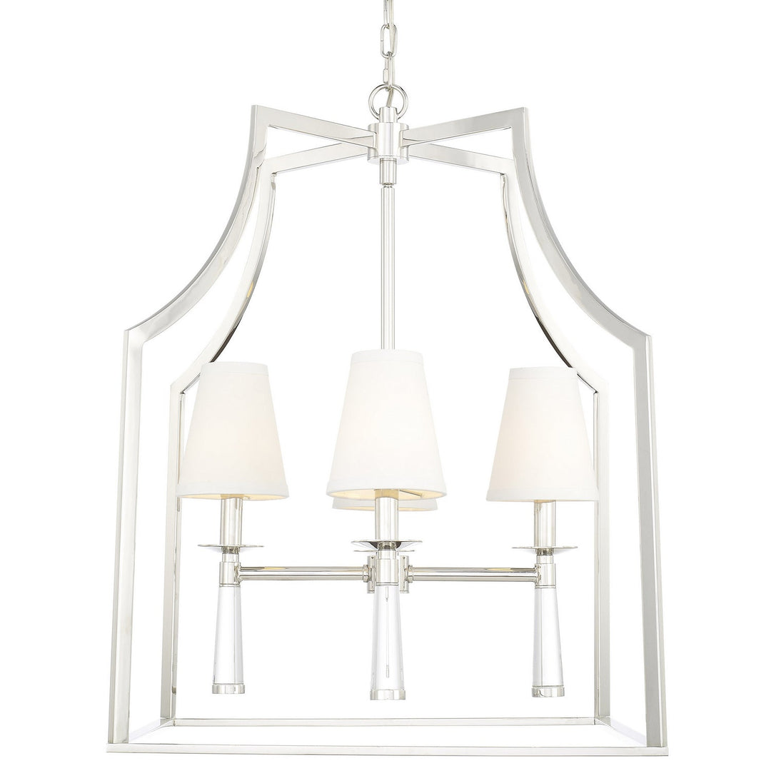 Crystorama Baxter 8864-PN Chandelier Light - Polished Nickel