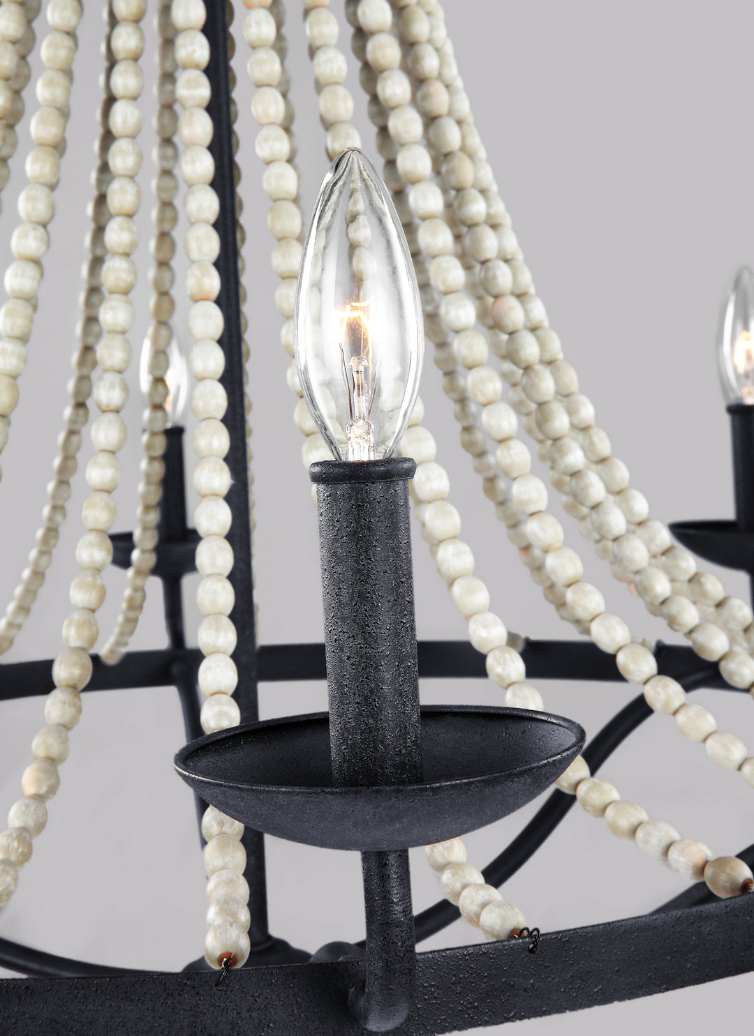 Visual Comfort Studio Nori F3129/6DWZ/DWG Chandelier Light - Dark Weathered Zinc / Driftwood Grey