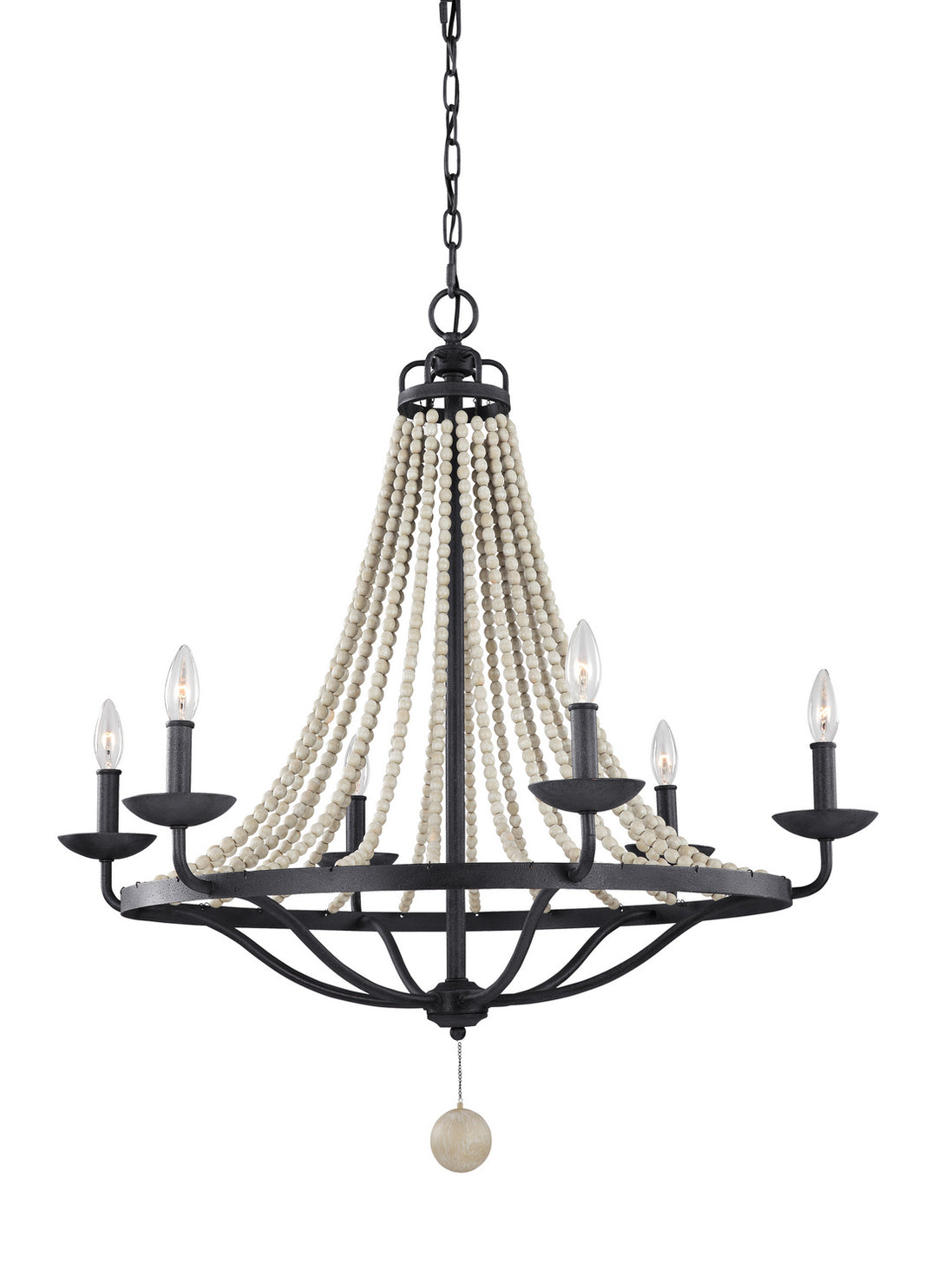 Visual Comfort Studio Nori F3129/6DWZ/DWG Chandelier Light - Dark Weathered Zinc / Driftwood Grey
