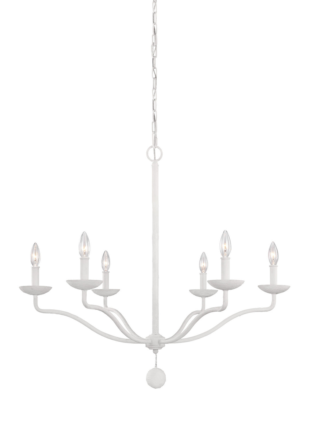 Visual Comfort Studio Annie F3130/6PSW Chandelier Light - Plaster White, nine-light Chandelier Light (34`` high) and three-light wall sconce light (24`` high). "/