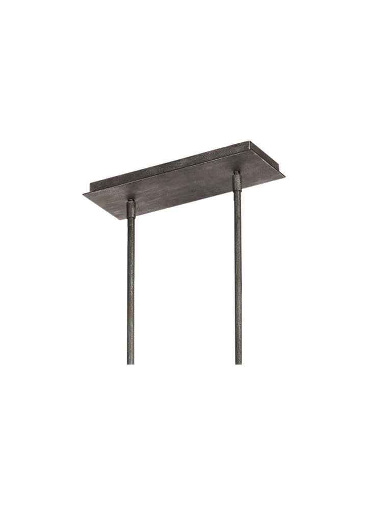 Visual Comfort Studio Angelo F3136/8DWK/SGM Pendant Light - Distressed Weathered Oak / Slate Grey Metal