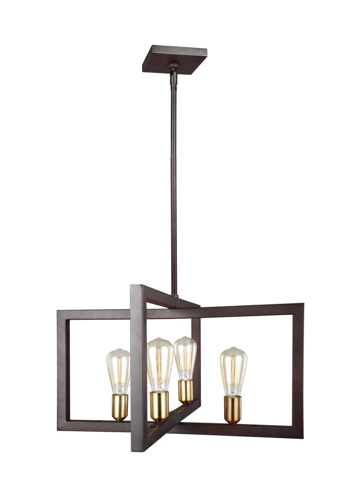 Visual Comfort Studio Finnegan F3145/4NWB Pendant Light - New World Bronze