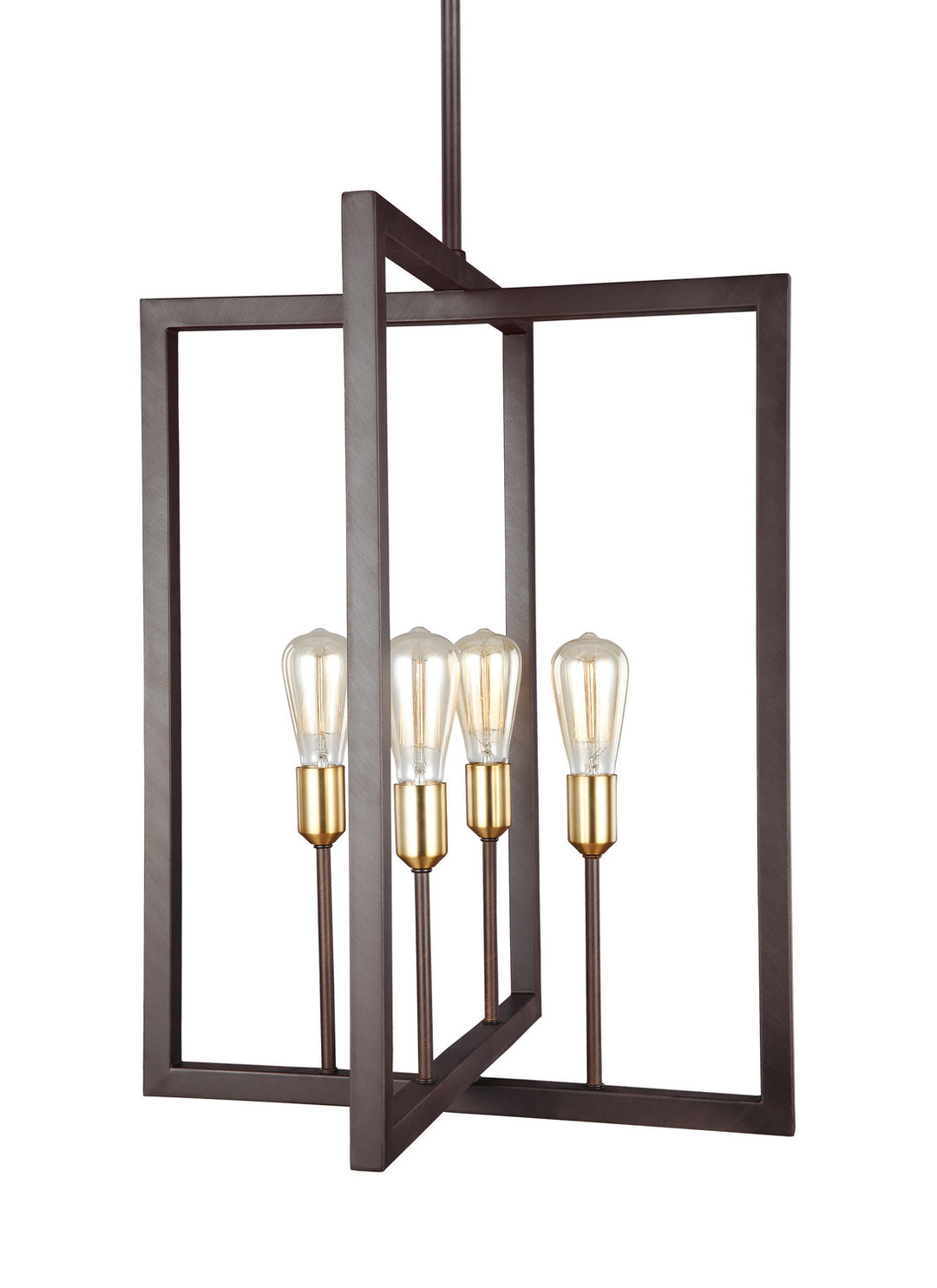 Visual Comfort Studio Finnegan F3146/4NWB Pendant Light - New World Bronze