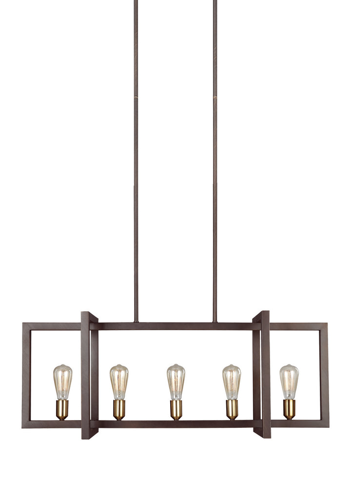 Visual Comfort Studio Finnegan F3147/5NWB Pendant Light - New World Bronze