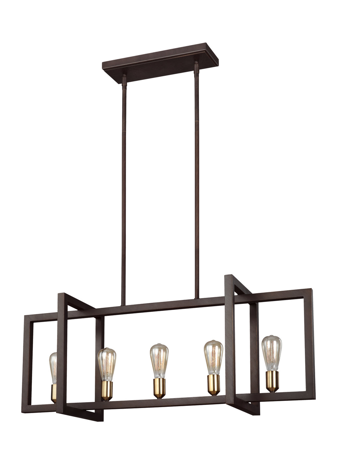 Visual Comfort Studio Finnegan F3147/5NWB Pendant Light - New World Bronze
