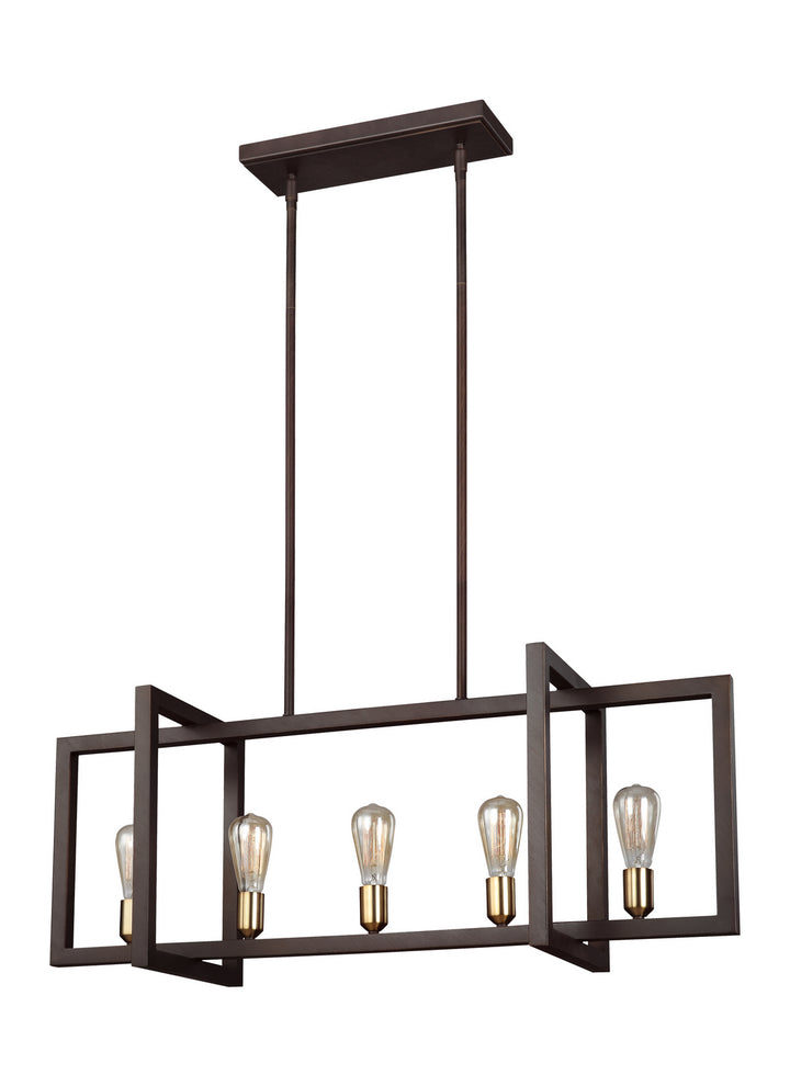 Visual Comfort Studio Finnegan F3147/5NWB Pendant Light - New World Bronze
