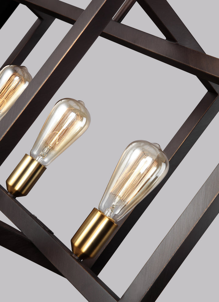 Visual Comfort Studio Finnegan F3147/5NWB Pendant Light - New World Bronze