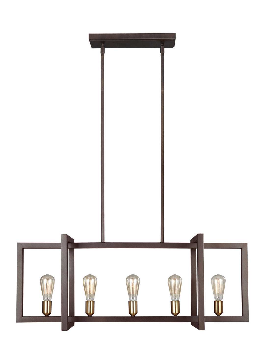 Visual Comfort Studio Finnegan F3147/5NWB Pendant Light - New World Bronze