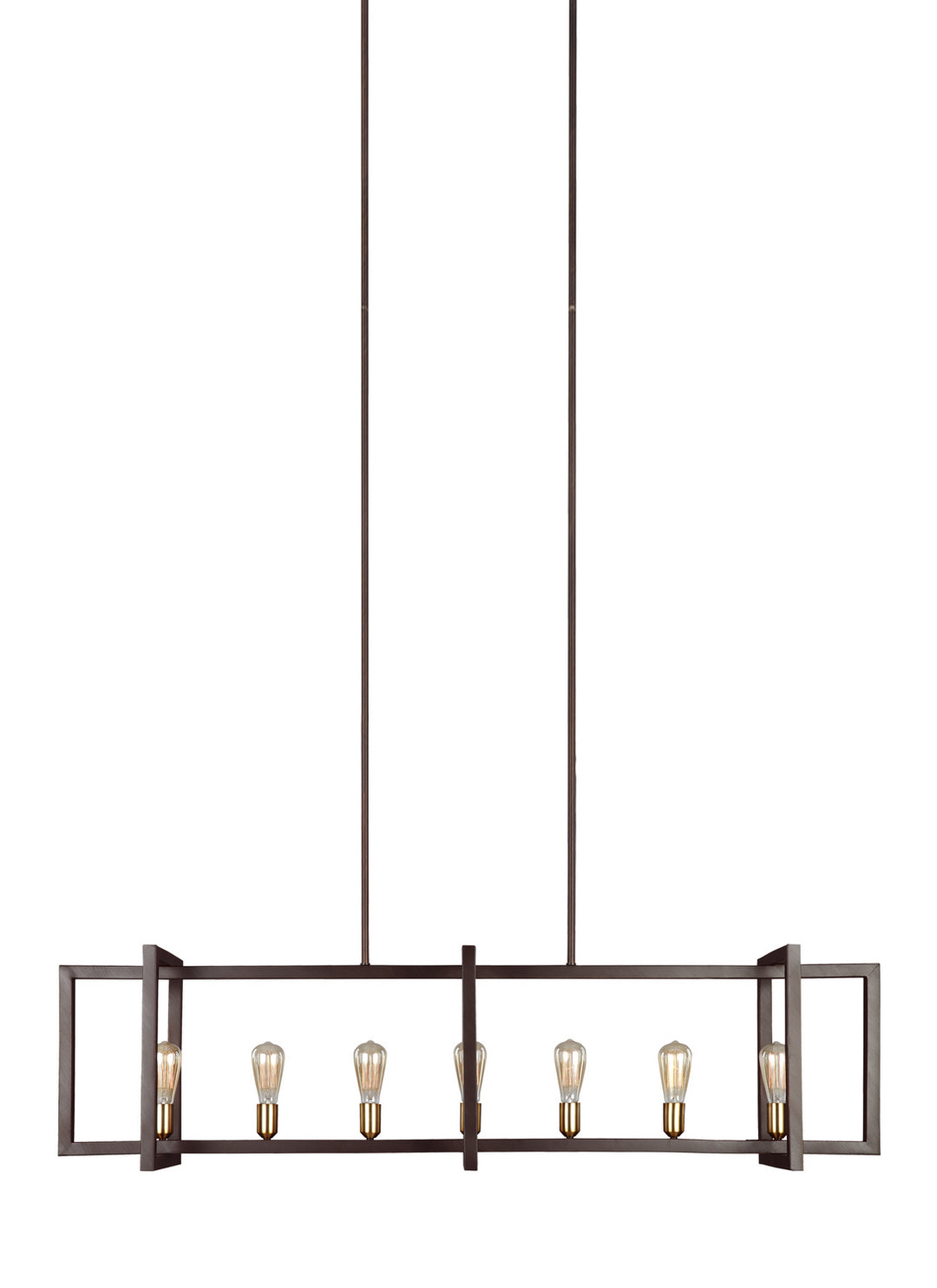 Visual Comfort Studio Finnegan F3148/7NWB Pendant Light - New World Bronze