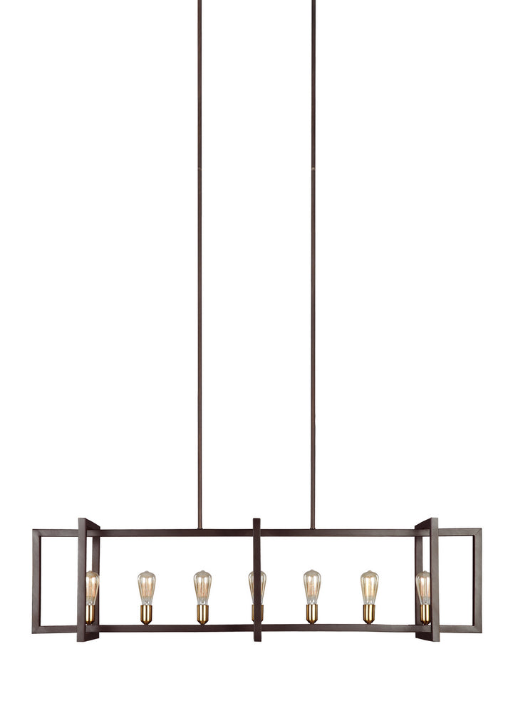 Visual Comfort Studio Finnegan F3148/7NWB Pendant Light - New World Bronze