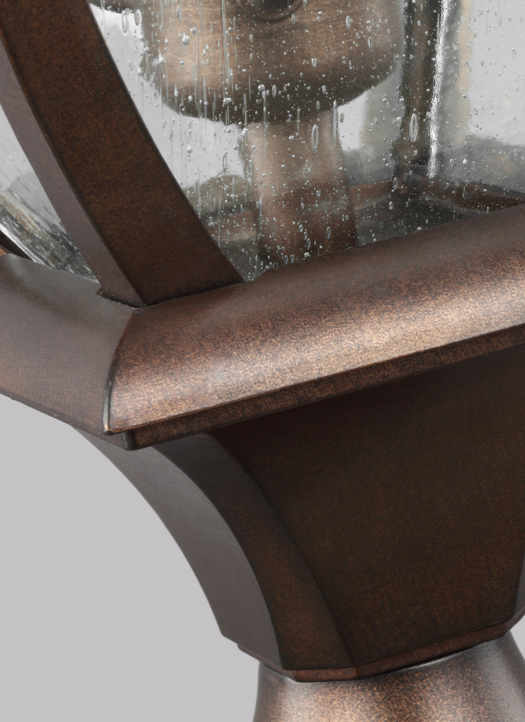 Visual Comfort Studio OL13107PTBZ Oakmont Three Light Outdoor Post Lantern Outdoor Bronze / Dark