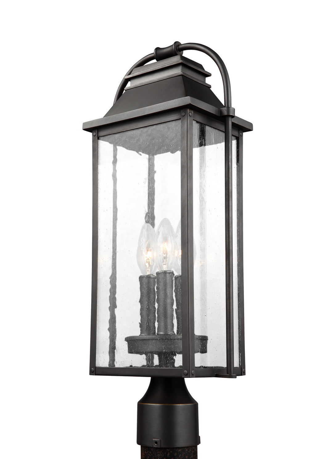 Visual Comfort Studio OL13207ANBZ Wellsworth Three Light Post Lantern Outdoor Bronze / Dark