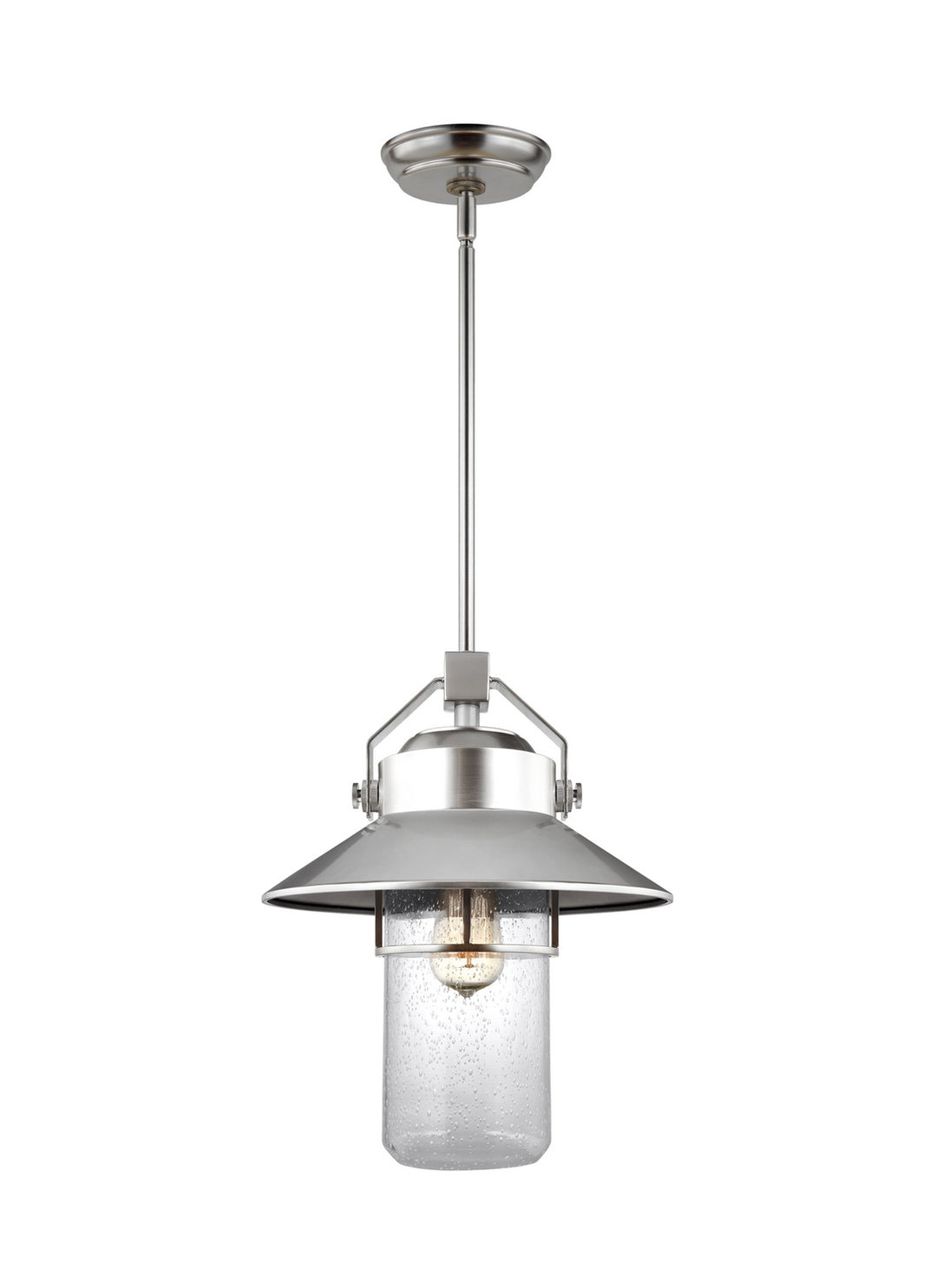 Visual Comfort Studio OL13912PBS Boynton One Light Pendant Outdoor Pewter, Nickel, Silver