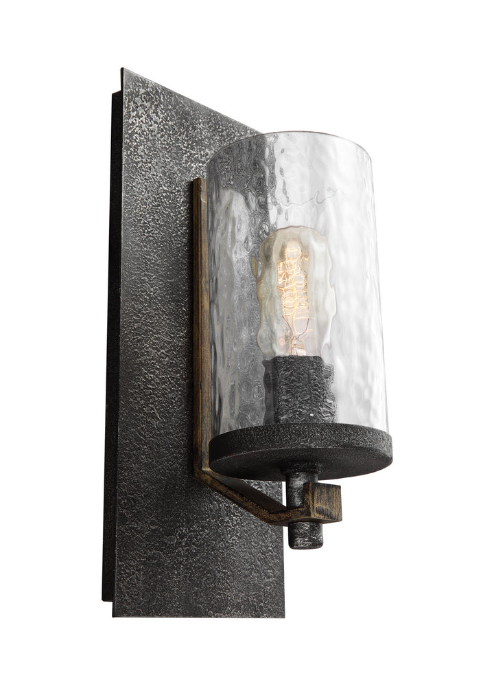 Visual Comfort Studio Angelo WB1825DWK/SGM Wall Light - Distressed Weathered Oak / Slate Grey Metal