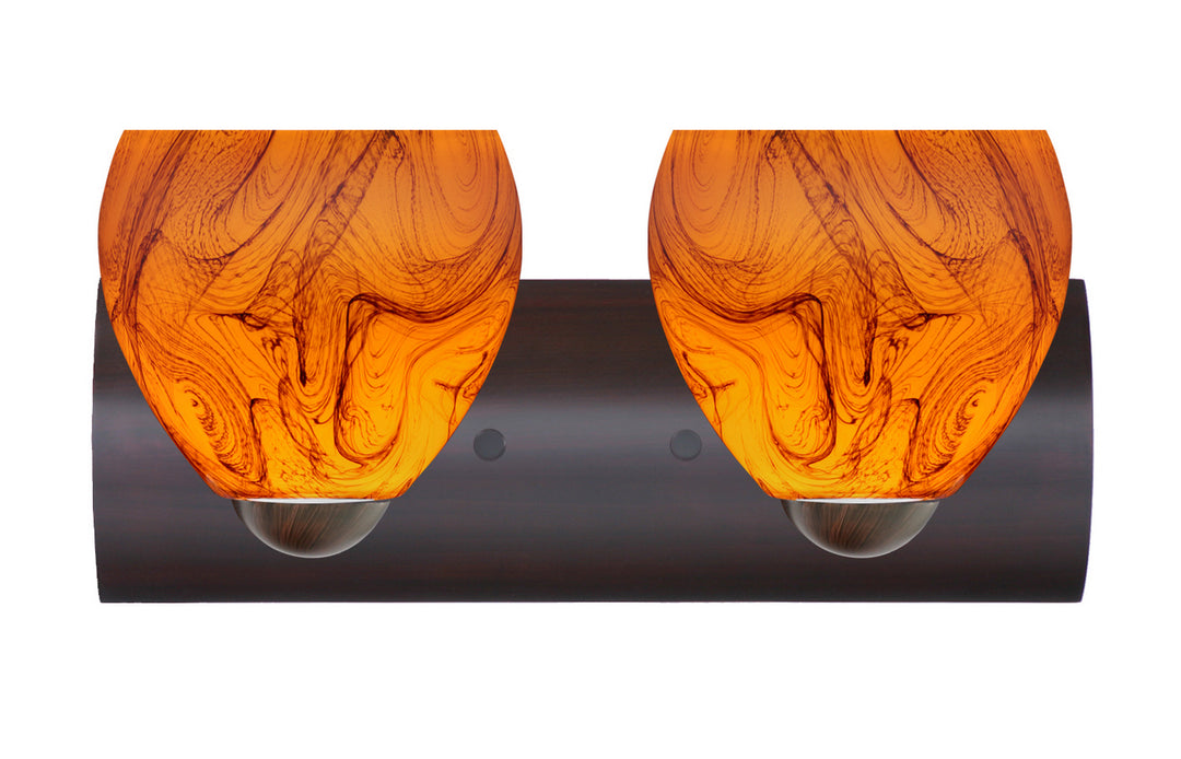 Besa Bolla 2WZ-4122HB-LED-BR Bath Vanity Light 23 in. wide - Bronze