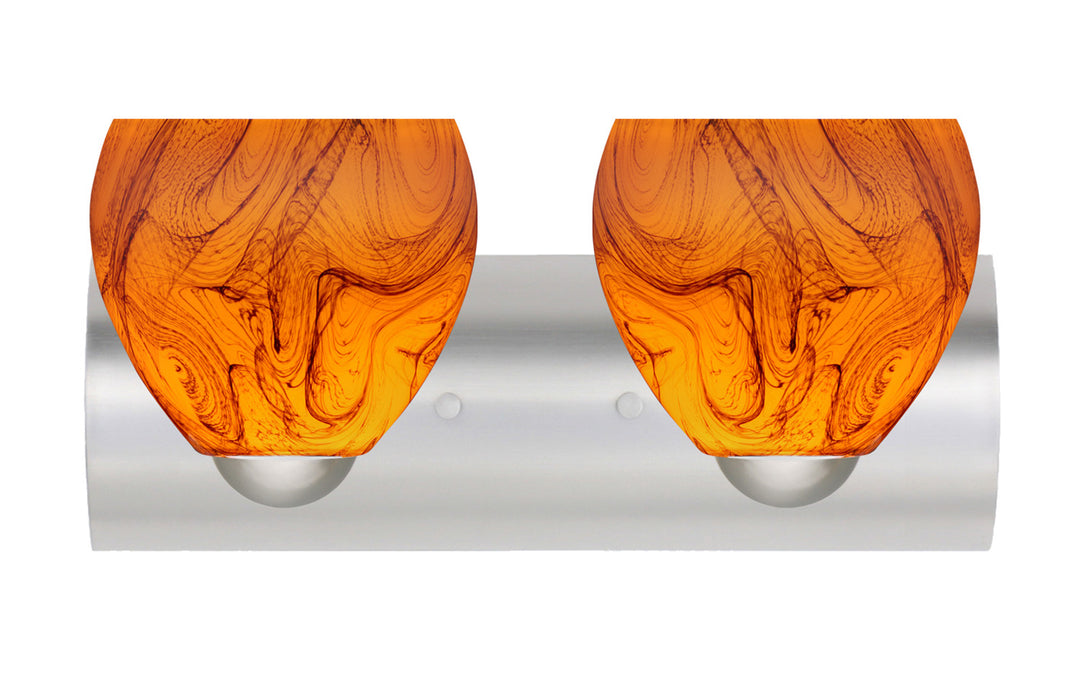 Besa Bolla 2WZ-4122HB-LED-SN Bath Vanity Light 23 in. wide - Satin Nickel