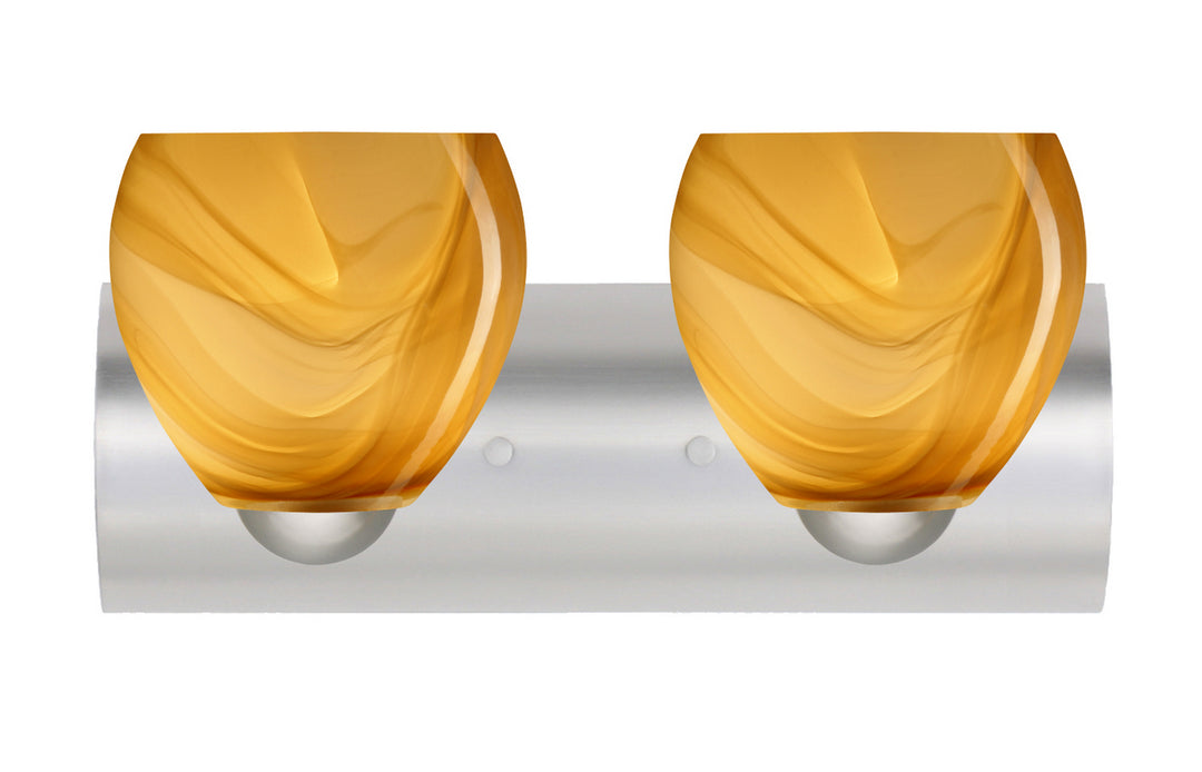 Besa Bolla 2WZ-4122HN-LED-SN Bath Vanity Light 23 in. wide - Satin Nickel