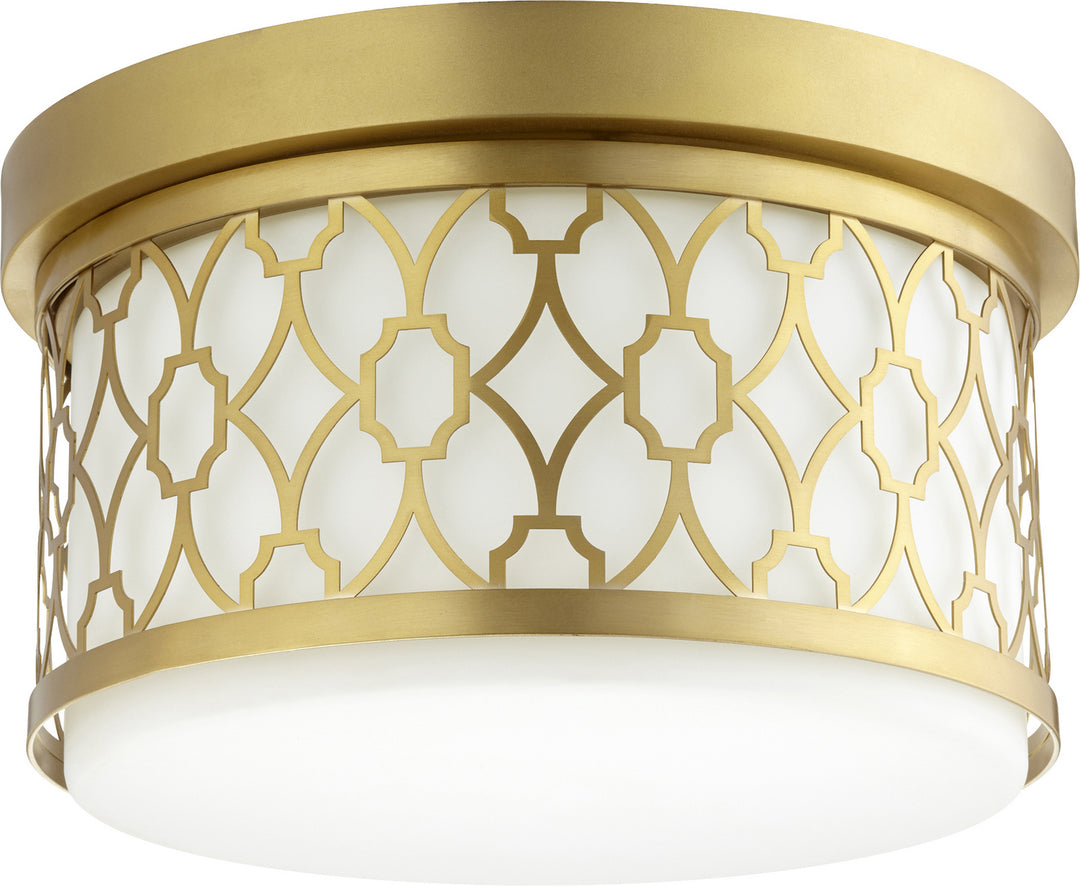 Quorum 344 Geometric Ceiling Mounts 344-12-80 Ceiling Light - Aged Brass