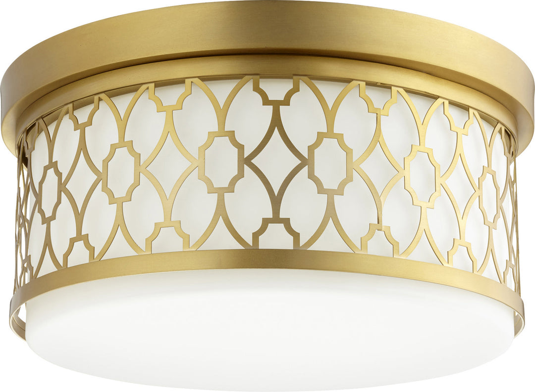 Quorum 344 Geometric Ceiling Mounts 344-14-80 Ceiling Light - Aged Brass