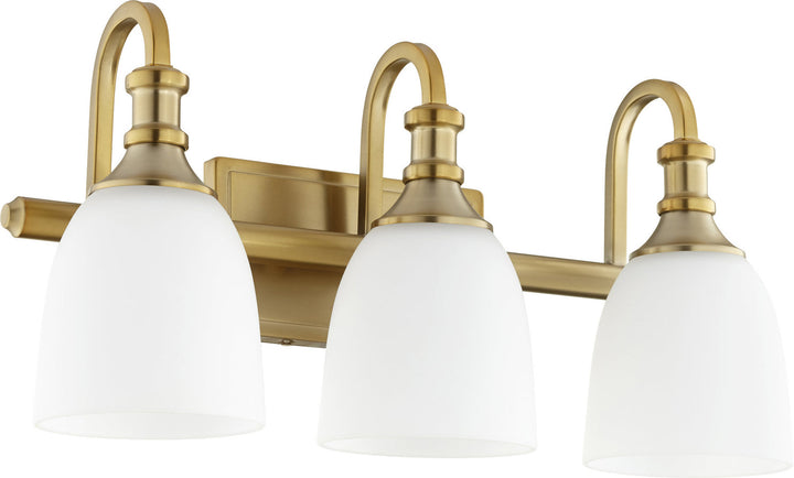 Quorum Richmond 5011-3-80 Bath Vanity Light 21 in. wide - Aged Brass