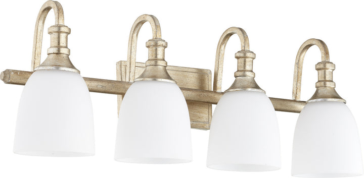 Quorum Richmond 5011-4-60 Bath Vanity Light 28 in. wide - Aged Silver Leaf