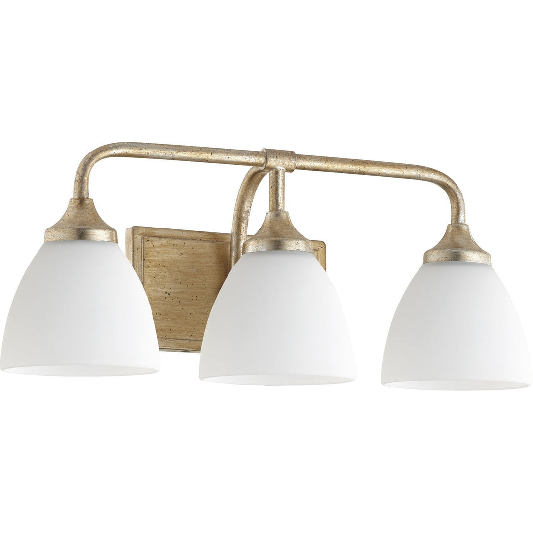 Quorum Enclave 5059-3-60 Bath Vanity Light 20 in. wide - Aged Silver Leaf